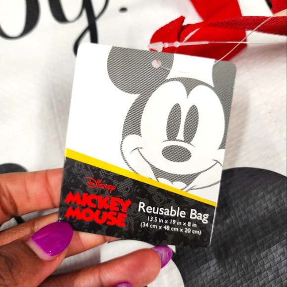 Mickey Mouse Disney Reusable Durable Tote Bag Grocery Shopping Bag  13.5"x19"x8" - Picture 4 of 8